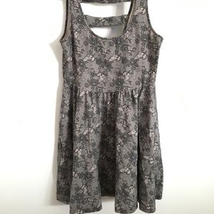 Grey and White Floral Hot Topic Dress